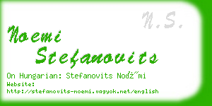 noemi stefanovits business card